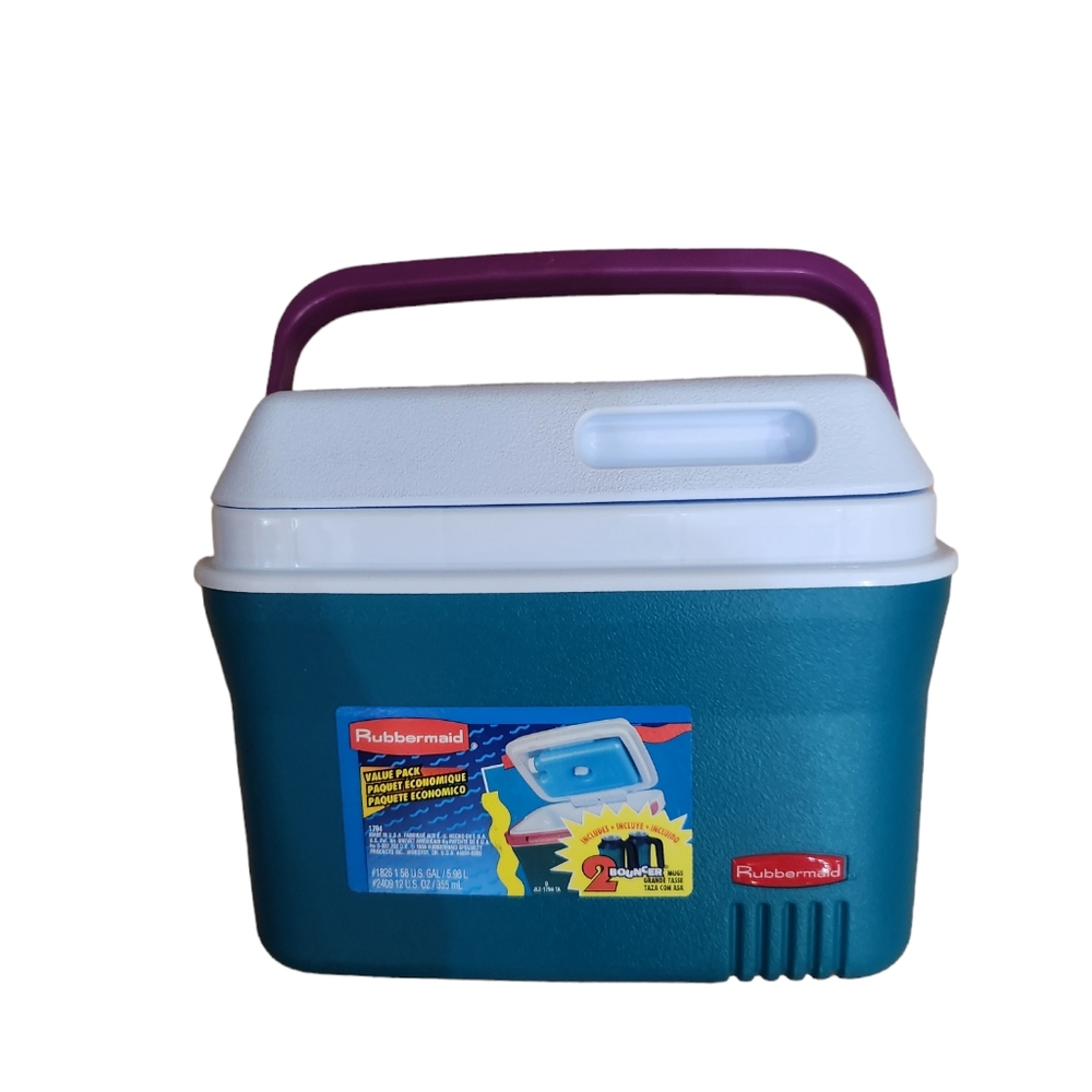 Vintage Rubbermaid 1.58 Gallon Cooler Bundle with Frozen & Arctic Zone Coolers - Picture 2 of 11